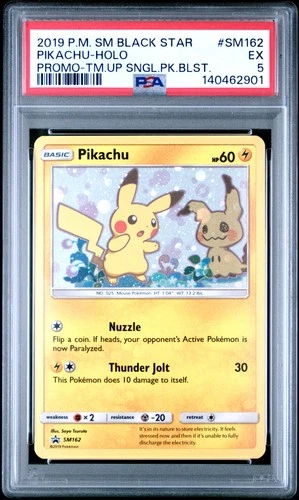 2019 POKEMON SM BLACK STAR PROMO TEAM UP SINGLE PACK BLISTERS PIKACHU-HOLO PSA 5