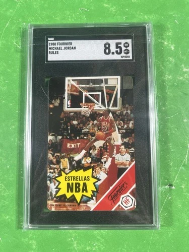 1988 Fournier Estrella Rules Card Michael Jordan Chicago Bulls HOF Sgc 8.5