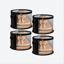 4 Pcs Oversized Clear Hat Storage Box, Cowboy Hat Organizer Bag for Closet, F...