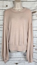 Free People FP Beach Salmon Fleece Sweatshirt Pullover S Oversized