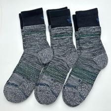 BOMBAS 3 Pairs Men's Honeycomb Performance athletic Calf Socks Size Large Grey
