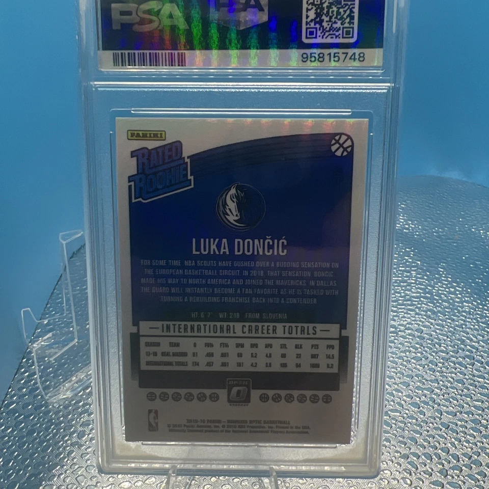 2018-19 Panini Donruss Optic 评级新秀 Luka Dončić 177 RC PSA 9 NBA 总决赛 — 第 3/4 张图片