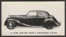 KELLOGGS-MOTOR CARS (BLACK & WHITE) 1949-#29- 3.5 LITRE JAGUAR MARK V DROPHEAD