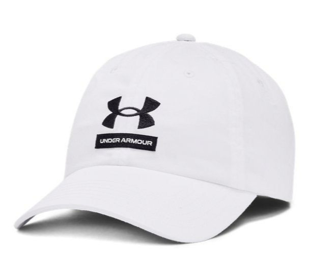 Under Armour&reg; Men's UA Branded Adjustable Hat in White/Blac
