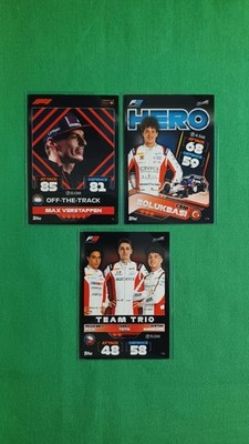 2022 Topps Turbo Attax UCL UEFA (3) Max Verstappen Cem Bolukbasi Formula 1 & 2
