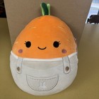 squishmellow 10" Rare Caroleena Carrot in gray overalls with pocket-6-8-2023 — photo 2