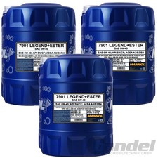 3x20 LITER MOTOR�L MANNOL SAE 0W-40 passend f�r API SN/CH-4 LEGEND+ESTER