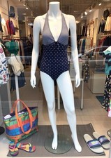 Blue Motion Badeanzug ( Gr. 38 ) Bademode Schwimmen Blau Punkte