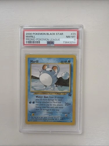 2000 Pokemon Black Star Marill Promo Pokemon League PSA 8 #29
