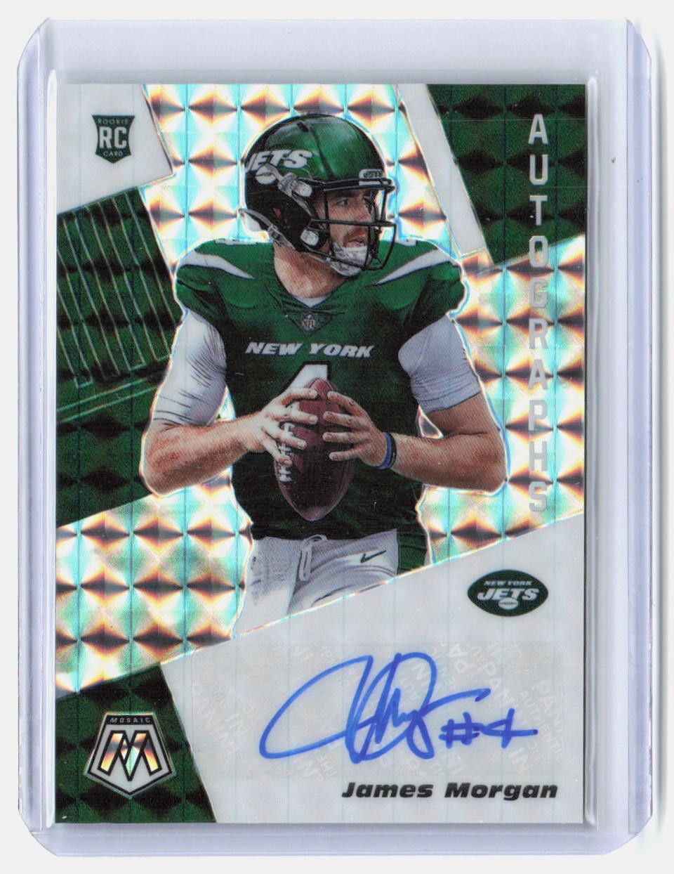 2020 Panini Mosaic #RA38 James Morgan Rookie Autographs Prizm