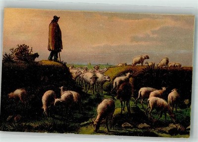 38172820 - sign. Millet Der Schafhirte mit seiner Herde S.V.D. No. 622 Hirte