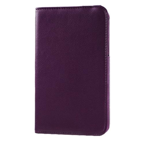 CASE FOR SAMSUNG GALAXY TAB 3 P3200 PURPLE PU LEATHER 360 DEGREE ROTATING COVER - Picture 3 of 5