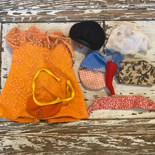 Vintage lot of doll clothes Some Handmade Doll Clothing Lace And Crocheted