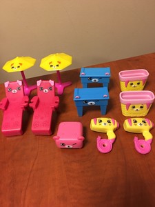 Mcdonalds 2018 Shopkins Happy Places Kitty Kitchen Set Lot Of 8