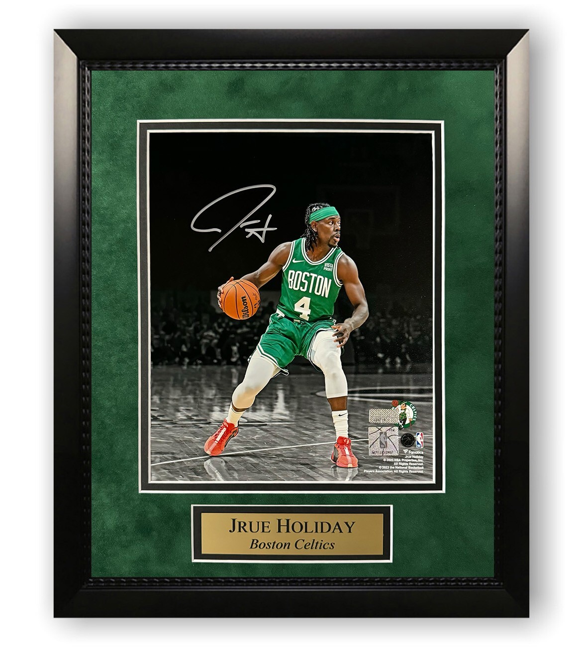 Jrue Holiday Autographed Signed Boston Celtics 8x10 Photo Framed To 11x14 