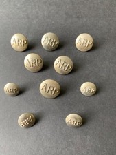 Complete Set of 1940s WWII British ARP Buttons by H&H Ltd B’ham 