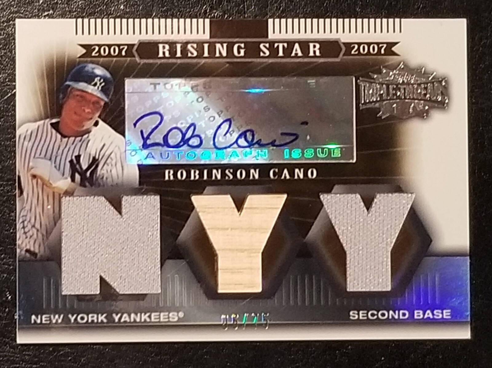 2007 Topps Triple Threads Robinson Cano Rising Star Auto Card /75 Sepia READ !!!