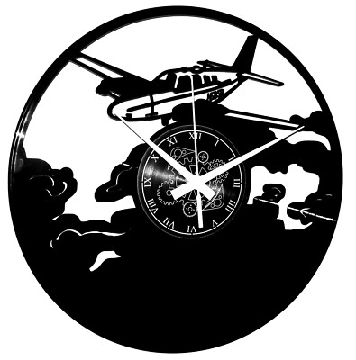 Wohnkultur Wanduhr - FLUGZEUG LUFTFAHRTFLUGZEUG - HOME DECOR DESIGN ART