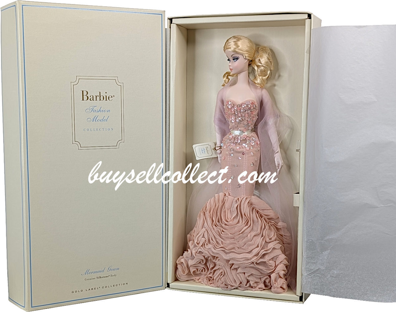 MERMAID GOWN Silkstone Barbie X8254 gold label BFMC doll Never