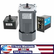 250W AC Gear Motor Electric Variable Speed Controller Reducer 0-135RPM 100K 1:10