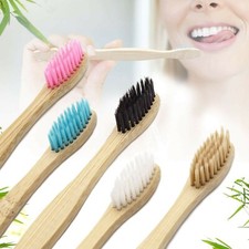 Brosse à Dents Bambou Pack de 10 Brosse à Dents en Bambou 5 couleurs Bio Naturel