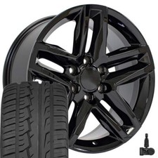 20 Inch Black 5911 Rims 27555r20 Tire Set Fits Tahoe Silverado Trail Boss