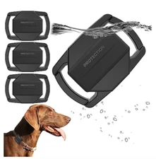 4pcs Airtag Dog Collar Holder - Full-Body Cover IPX8 Waterproof  Anti-Lost