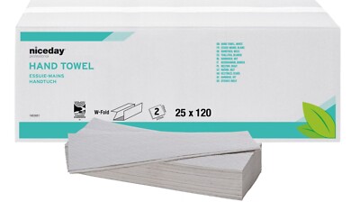 Niceday Professional Falthandtücher M-falz Weiß 2-lagig 1002831 25 Stück à 120 B