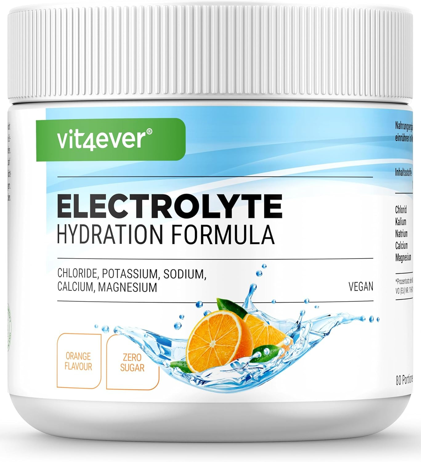 Elettroliti - 400 G (80 Porzioni) - Formula Idratante Con Cloruro, Potassio, Sod