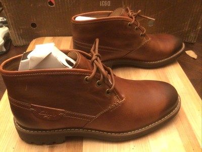 Clarks Montacute Duke Mens Size 12 Brown Classic Outdoor Leather Chukka Boots Mens CLARKS Montacute Duke Chukka Boots Dark Tan Leather  main image 2