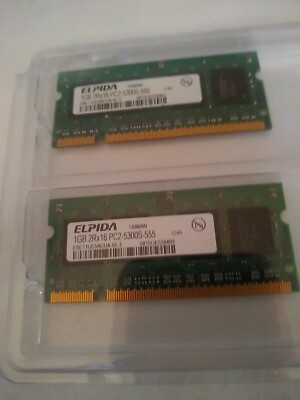 Elpida 1Gb Ram 2rx16 Pc2 5300s-555 Total 2gb Of RAM 1 gb x 2