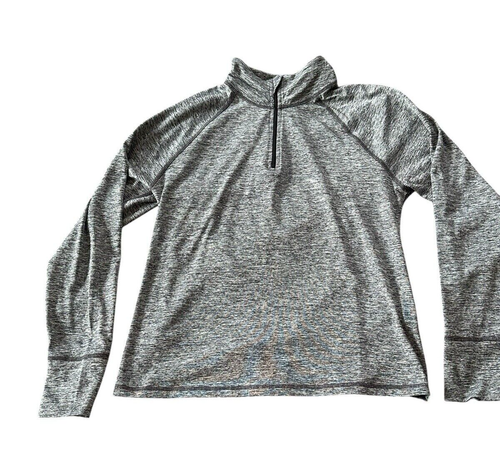 ideology Women's Sports Top Pullover Large Grey Long Sleeves 1/4 Zip - Picture 2 of 15