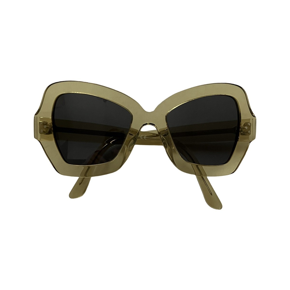 CELINE CL40067I Oversized Butterfly Sunglasses in Sheer Yellow NiB