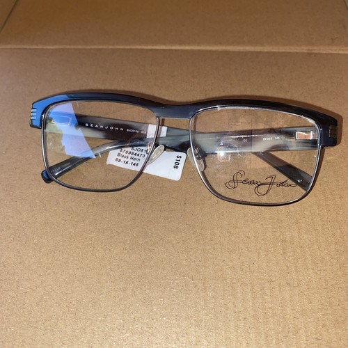 Sean John SJO 5108 Black Horn Eyeglass Frames 59 15 145 (A13) eBay