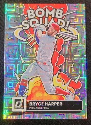 Bryce Harper 2022 Panini Donruss BOMB SQUAD VECTOR PARALLEL #BS-9 Phillies 