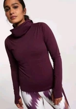 NWT Calia Cold Weather Dash Running Funnel Pullover Top Balaclava Wine Small $94