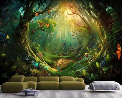 Fantasy Verzauberter Wald Geschenk Tapete Wandbild abnehmbar abwaschbar abziehen & kleben