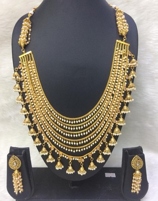 Gold Plated Bollywood Style Long Chain 