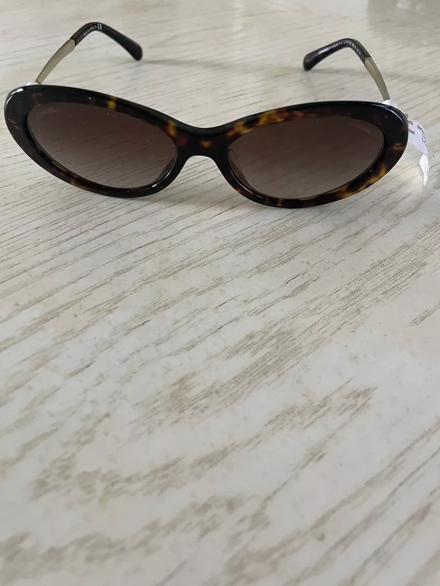 Chanel 5428-H-A Pearl Sunglasses Brown Frame