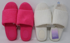 Stars Above Women's Sammy Platform Slide Slippers Pink White Large 9-10 New