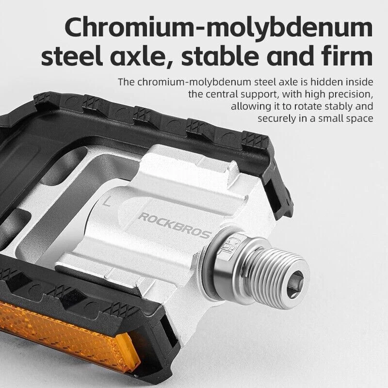 Rockbros Folding Pedals Quick-Release MTB Bike Pedals Aluminum Alloy Anti-Slip - Image 3 of 4