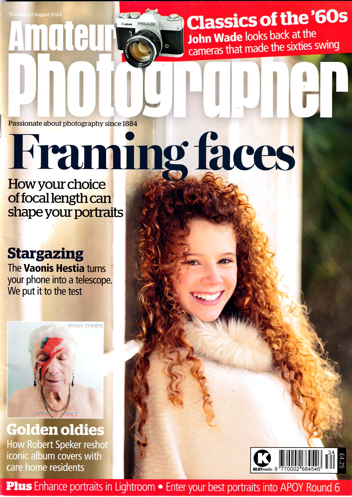 Amateur Photographer magazine with  1960's film cameras article  13 August  2024