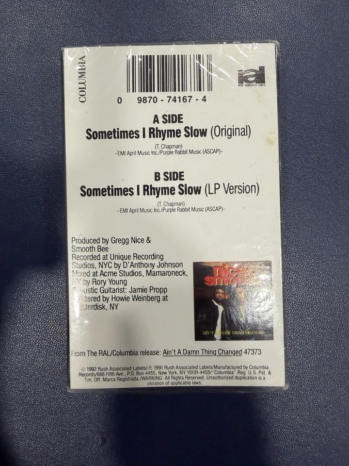Nice & Smooth Sometimes I Rhyme Slow Def Jam Cassette Tape Sealed Brand New Rare Foto 2 de 4
