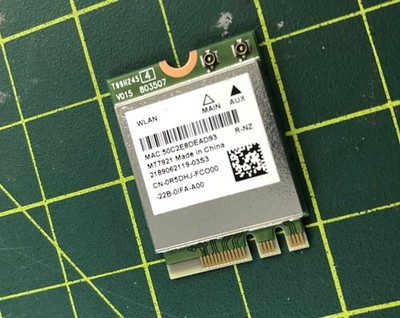 Mediatek MT7921 Wireless Dual Band WLAN WiFi 802.11ax Bluetooth 5.2 Card R5DHJ