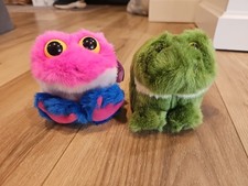 2 VINTAGE SWIBCO PUFFKINS FROGS - CANDY LILY - NWT