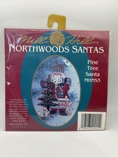 Vintage Xmas 1999 Mill Hill Beaded Cross Stitch Kit NORTHWOODS SANTA-MHNS3