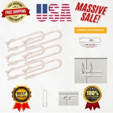 U Shaped Baby Safety Locks - Long-Lasting 6 Pack for Cabinets Up to 8.5" Apart