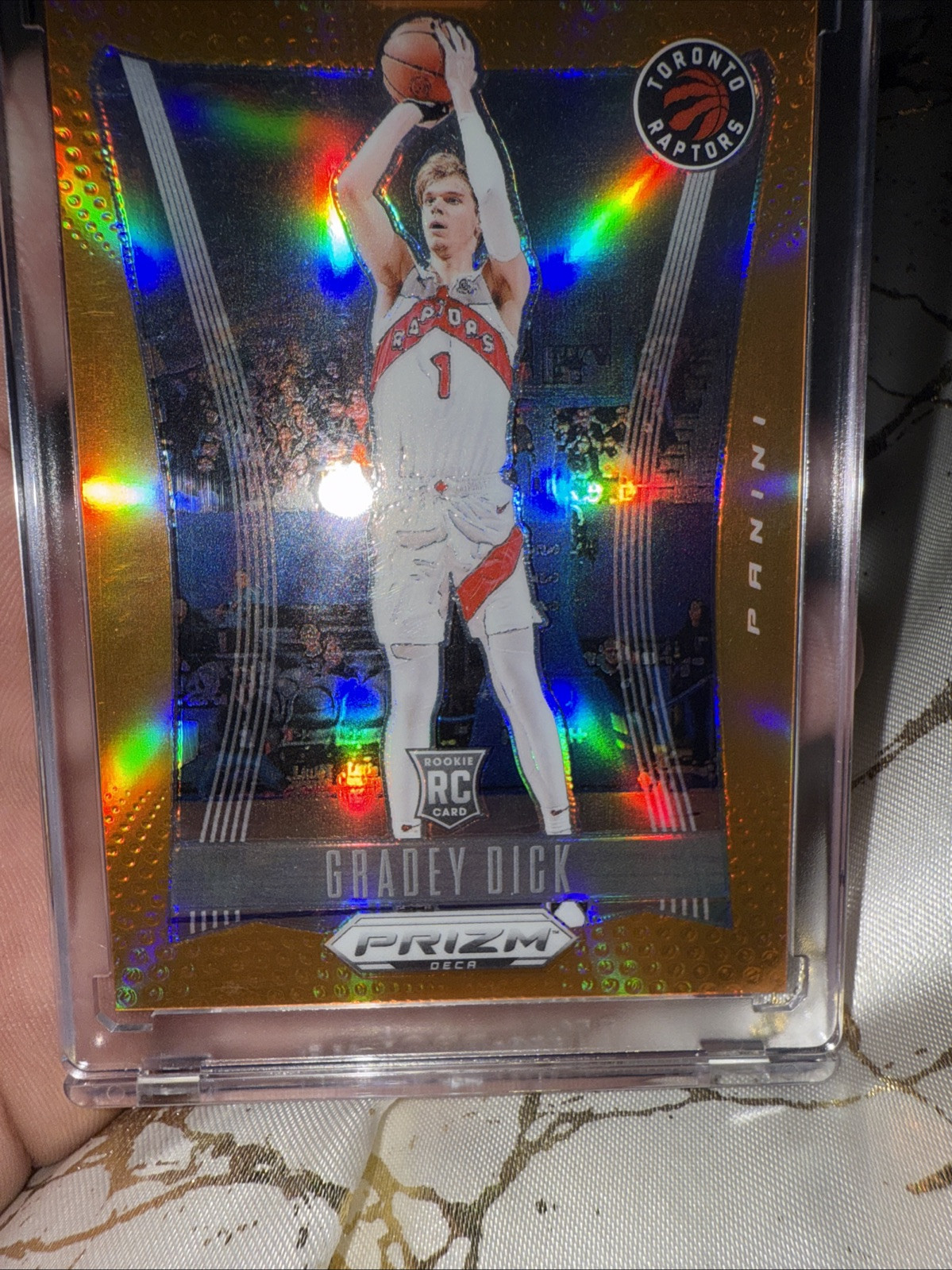 2023-24 Panini Prizm - #160 Gradey Dick (RC) Deca Orange 21/49