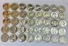 Washington 90% Silver Quarter Roll Of 40, 90%, Mix Grades, 64 And Under