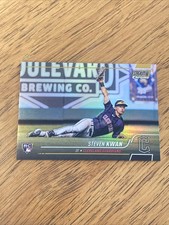 Steven Kwan 2022 Stadium Club Chrome Gold Refractor /50 RC Rookie #327